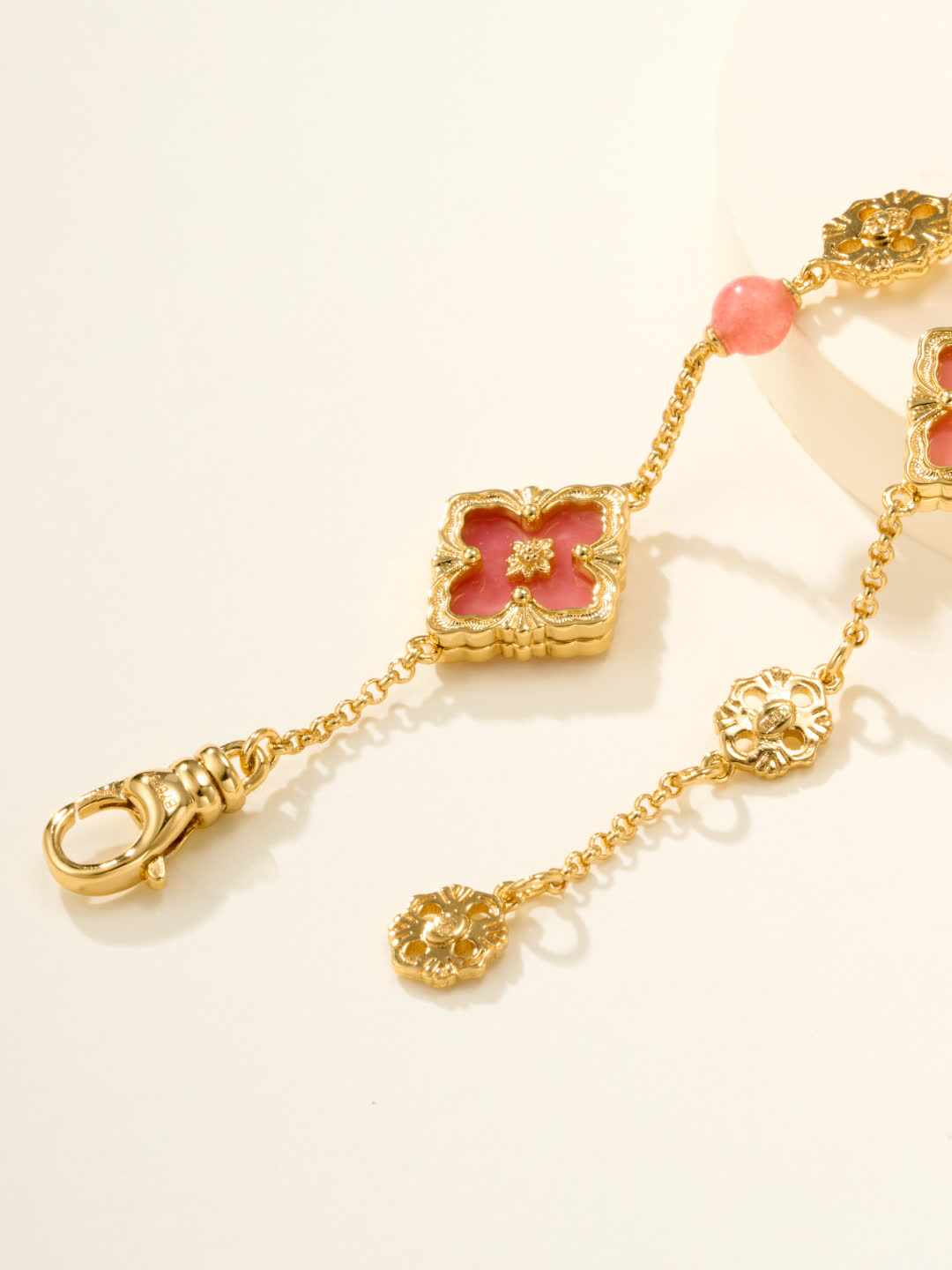 Van Cleef & Arpels Alhambra Pink Enamel Bracelet